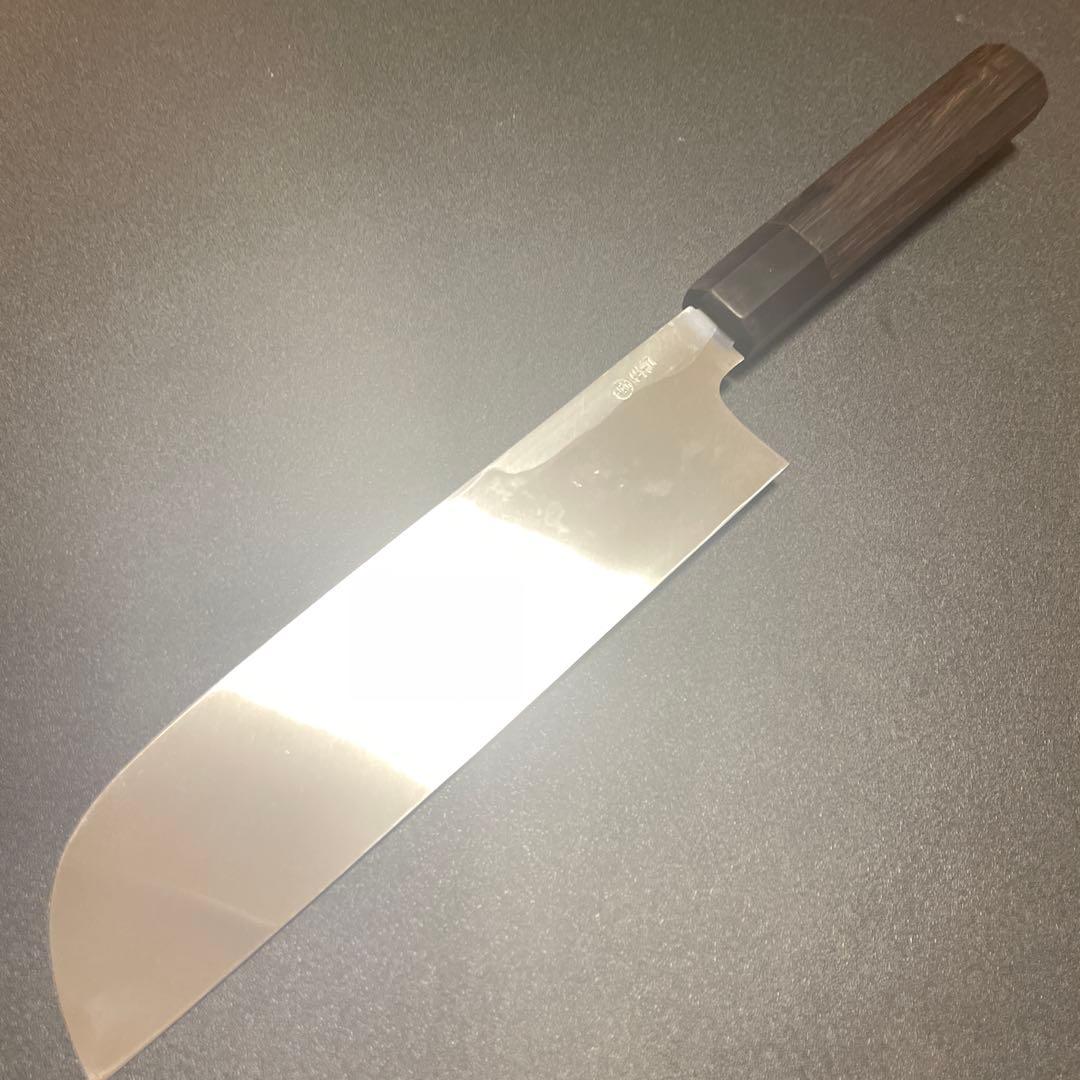 薄刃包丁 7.5寸 刃渡約226 mm 白ニ鋼　黒檀柄