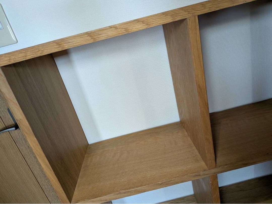 ■送料込■無印良品 スタッキングシェルフ 3×3 木製家具棚 オーク材 収納