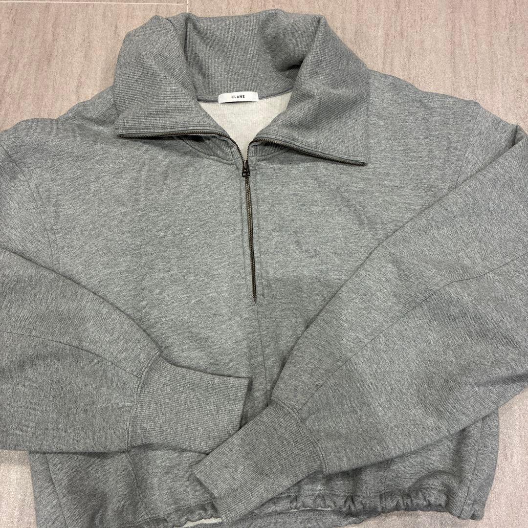2025 CLANE 美品　グレー ジップアップ スウェット