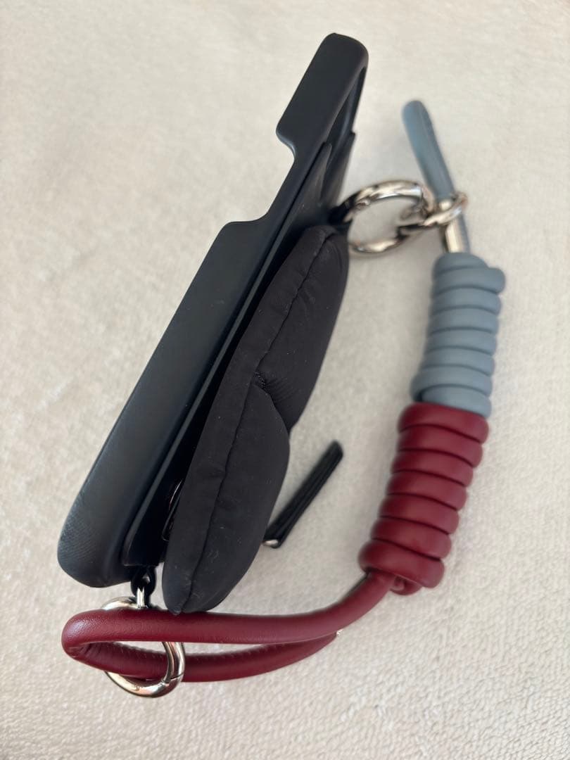 puffer case Coil strap | blue×burgundy