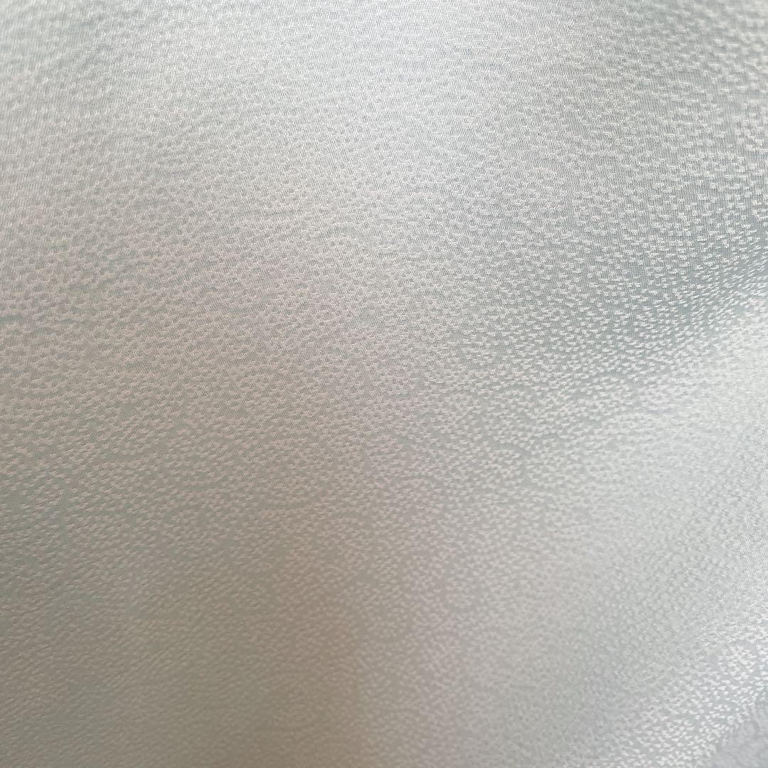 色無地　フルセット　唐草地紋　水色　シンプル　礼装　カジュアル　着物　I9