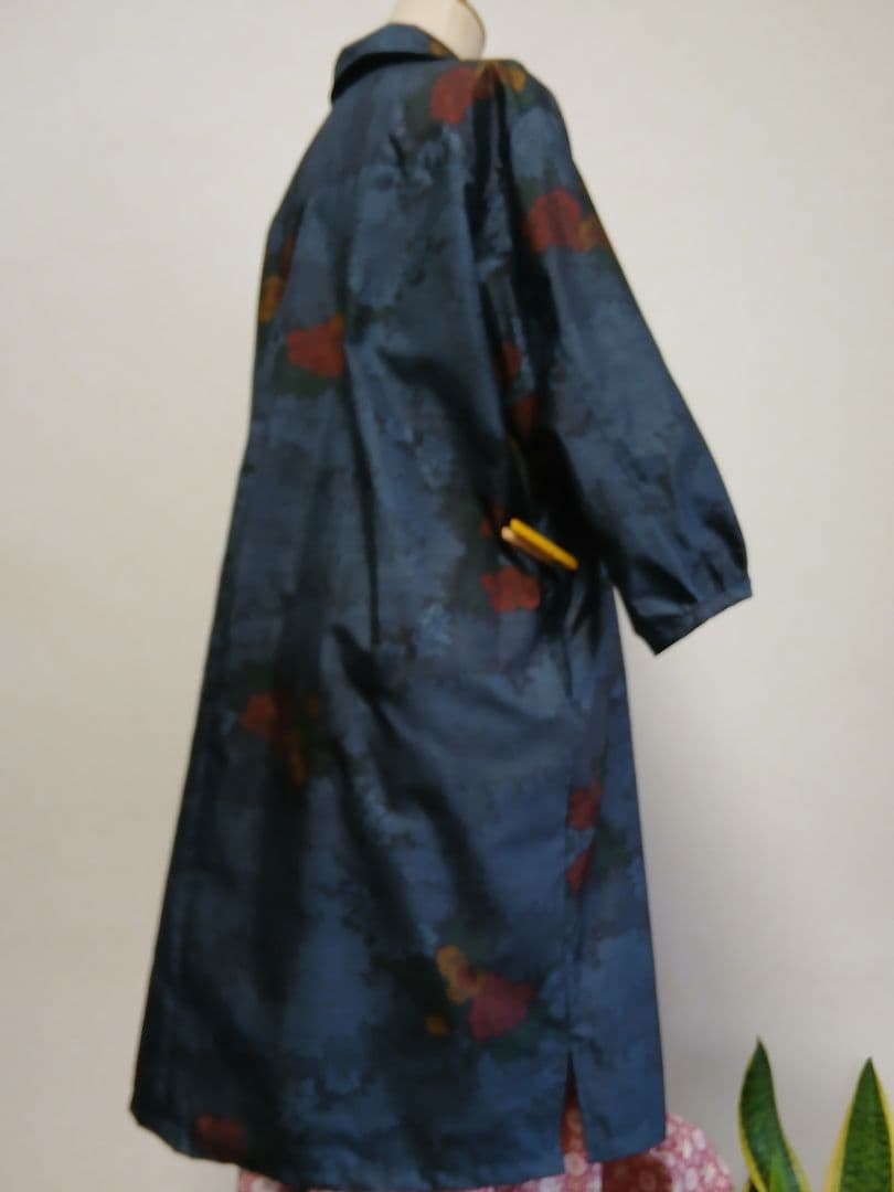 着物リメイク★本場大島紬7マルキ★ワンピース★&ポシェット