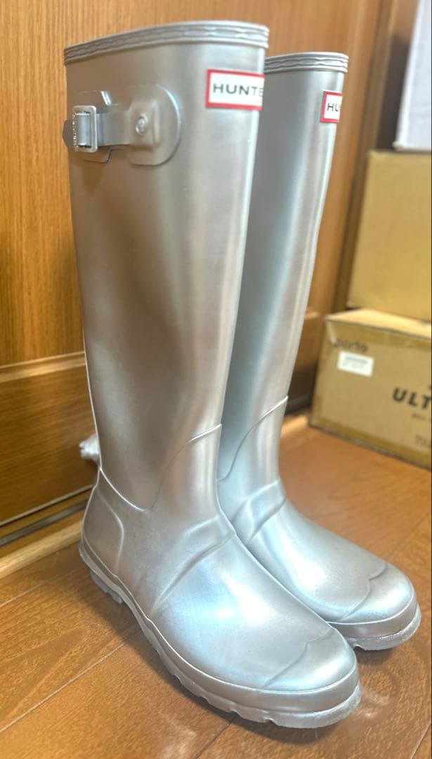 Hunter長靴　シルバー