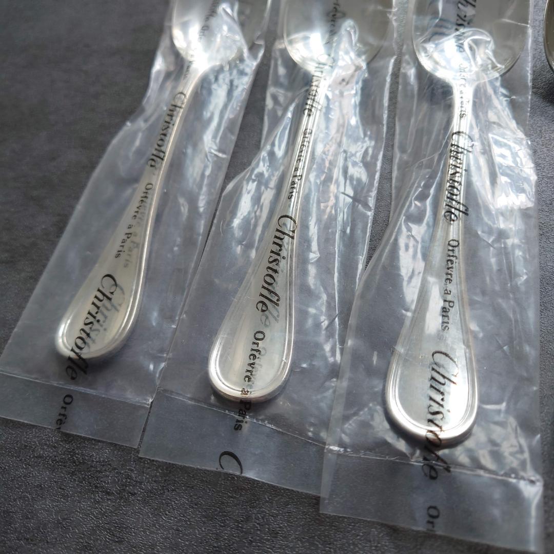 希少 美品 クリストフル アルビ デザートスプーン 未開封含む 6点
