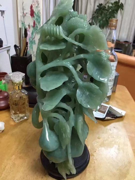 和田玉 和田碧玉 中国美術 龍と瓢箪 天然石