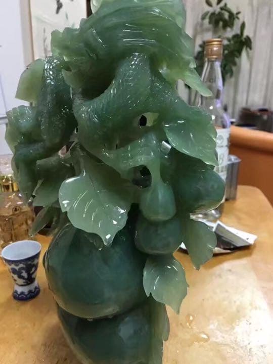 和田玉 和田碧玉 中国美術 龍と瓢箪 天然石