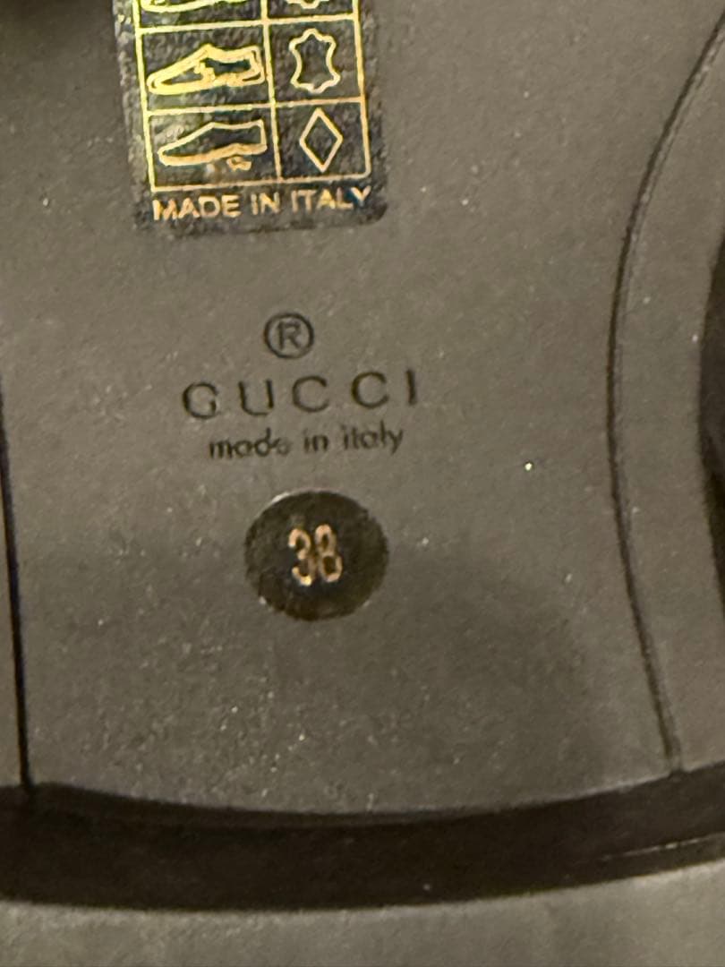 値下げgucciブラックレザーミドルブーツ新品未使用