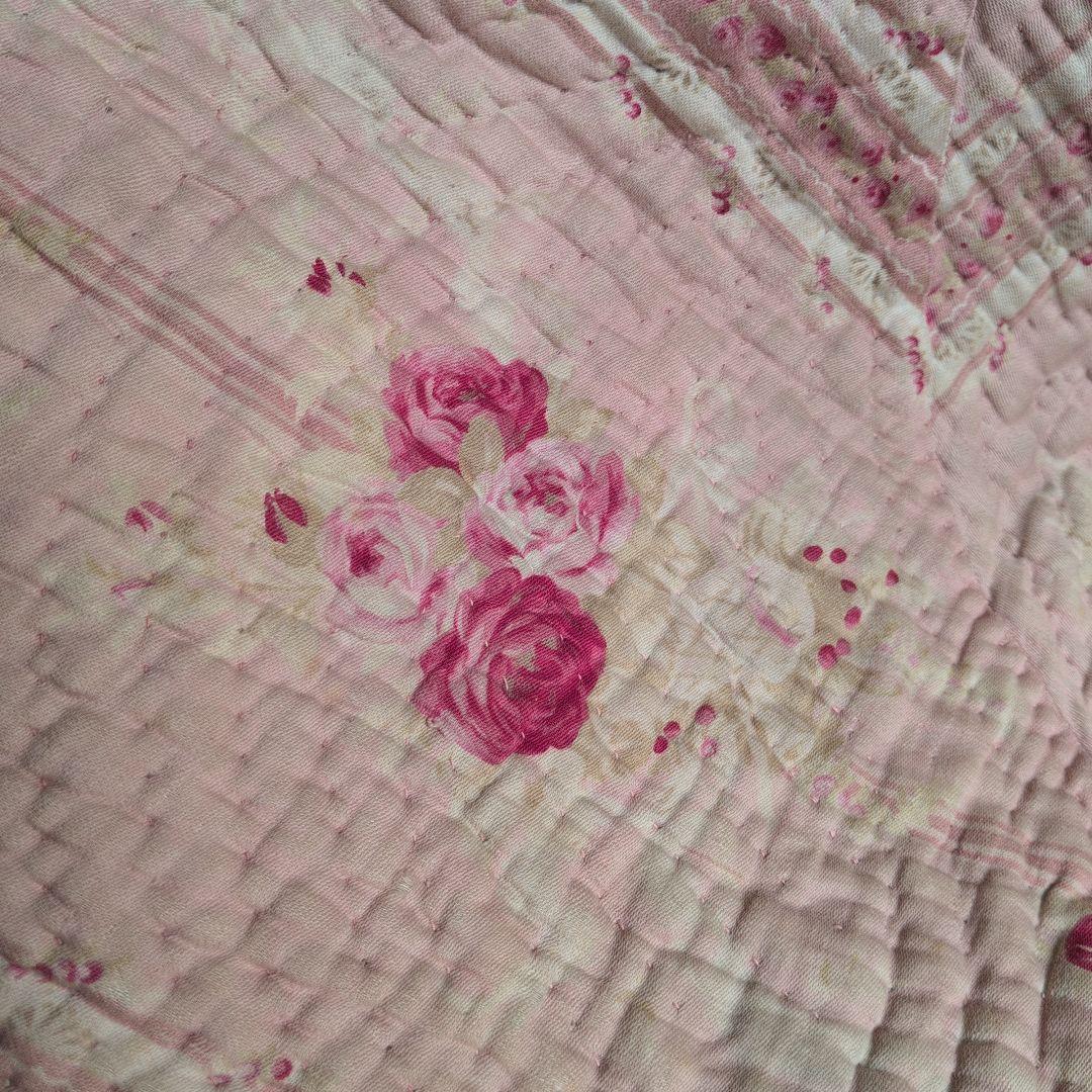 イギリスアンティーク ダーラムキルト 19世紀 130㎝×67㎝ リバーシブル