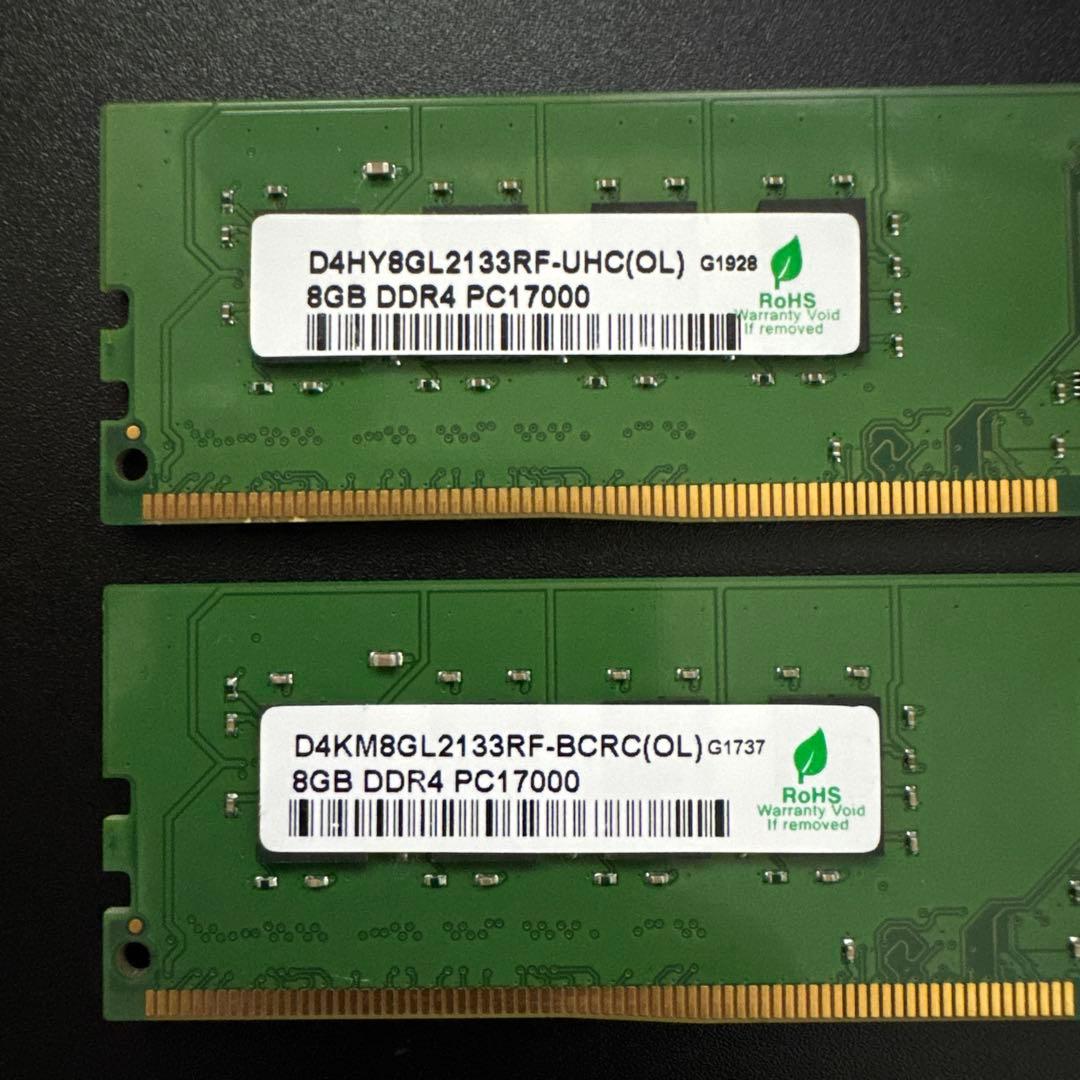 GREEN HOUSE DDR4 16GB(8GB×2） PC17000 メモリ