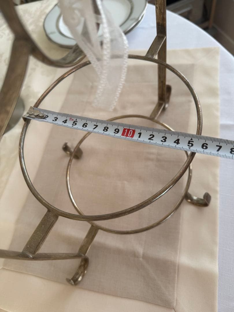 シルバー2段ケーキスタンド