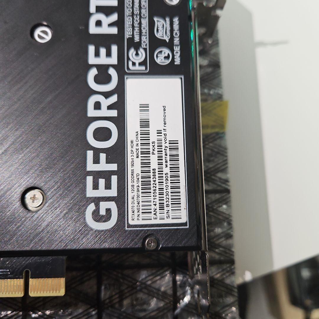 イ*ケ様 「最安」palit GeForce RTX4070 dualfun