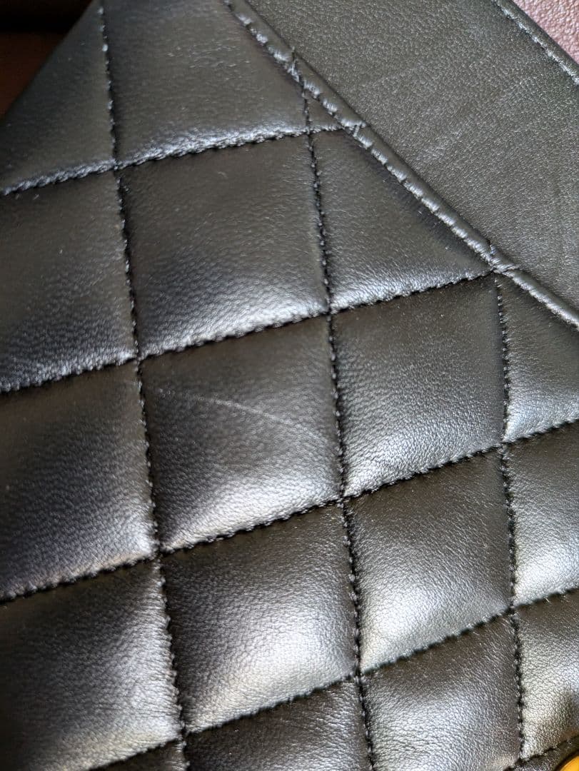 CHANEL マトラッセ25 　ダブルフラップ　ラムスキン 黒