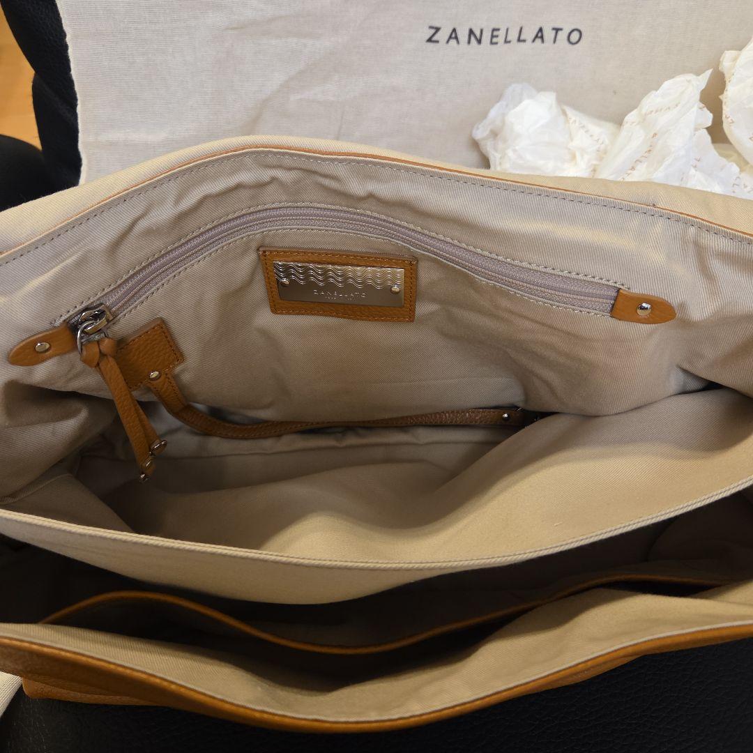 新品　ザネラート　ポスティーナL　キャメル　ショルダーバック