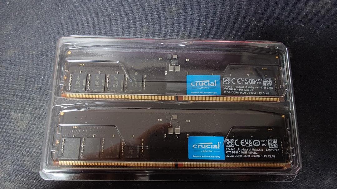 メモリー Crucial 64GB (32GBx2) DDR5-5600 UDIMM