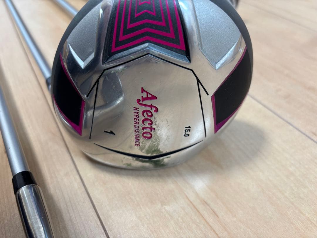 美品　送料込　afectoレディース用ゴルフクラブセット　初心者キャディバッグ付