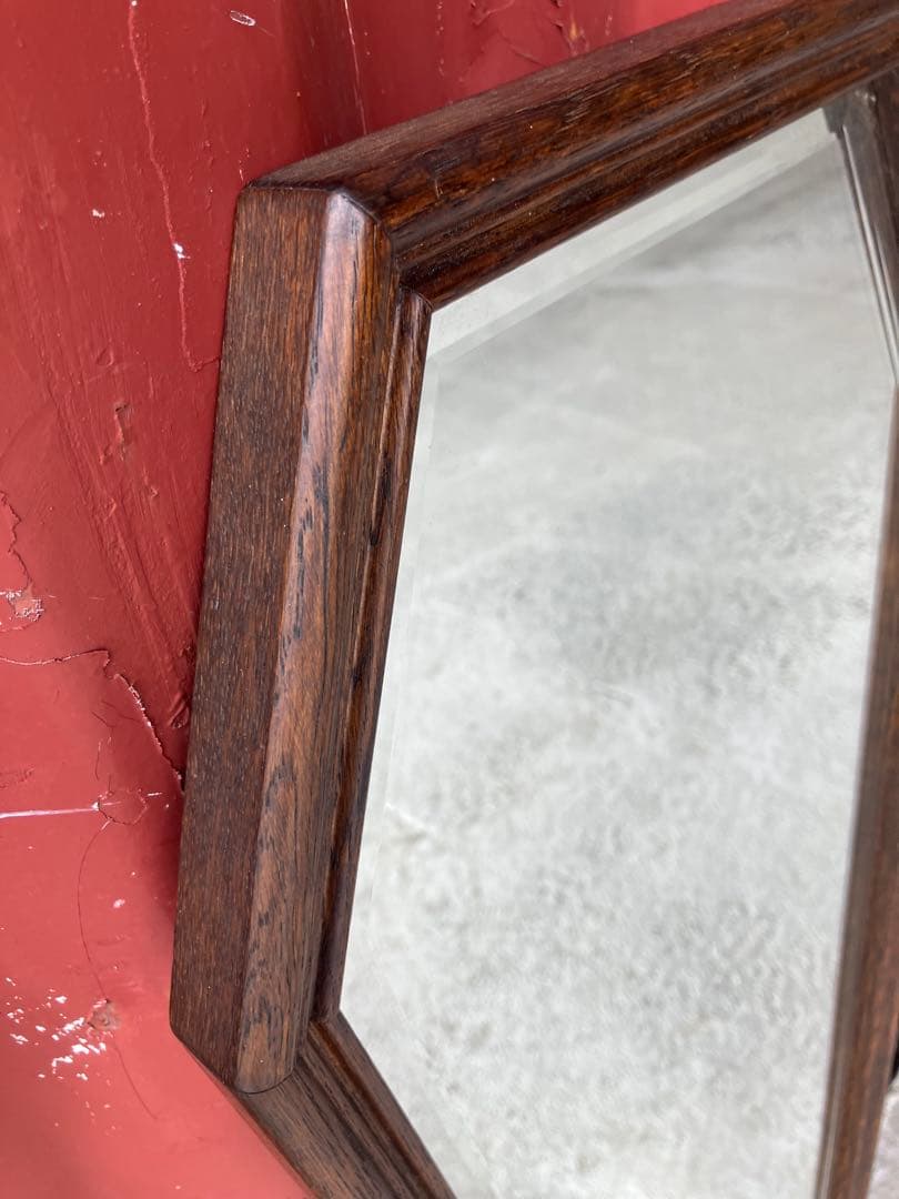 ヴィンテージ　起立木工　ウォールミラー