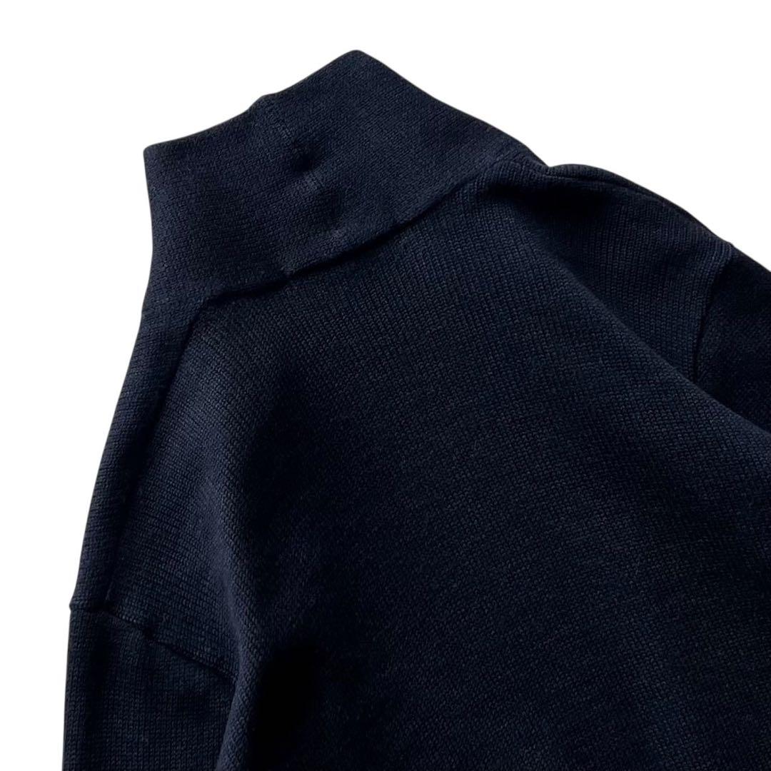 【美品】45R/45RPM ウール100% ボタンレスカーディガン