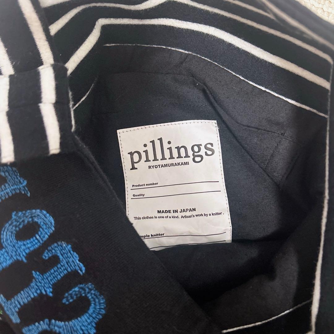 pillings ピリングス 刺繍 ショルダーバッグ ブラック