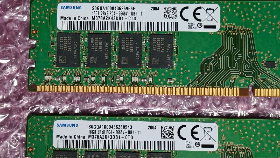 DDR4 16GBx2枚 32GB 動作確認済み ②