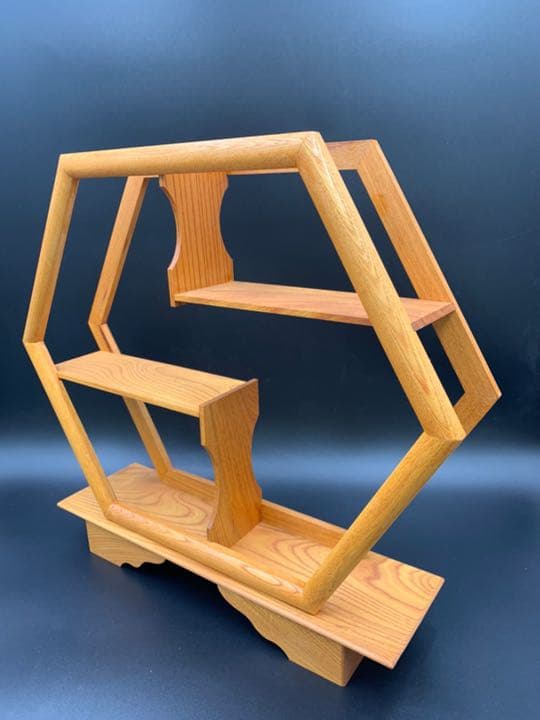 [即購入OK] 欅(けやき)の総無垢材　飾り棚(大) 新品未使用　特価！