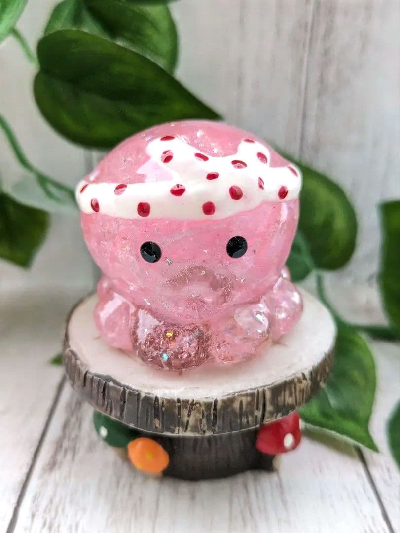 【ローザ】まっきっきのにっこりたこちゃん形オルゴナイト☆他３点