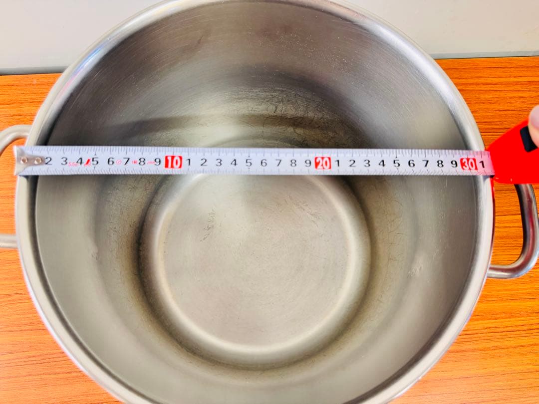 業務用 寸胴鍋 31cm 深型 約20L 蓋付き SUS444