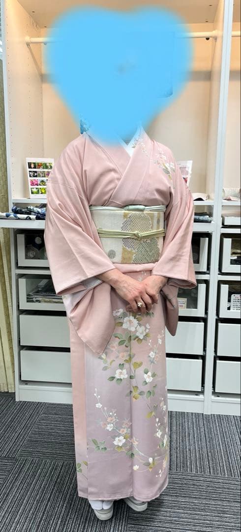 加賀友禅訪問着 ピンク 花柄