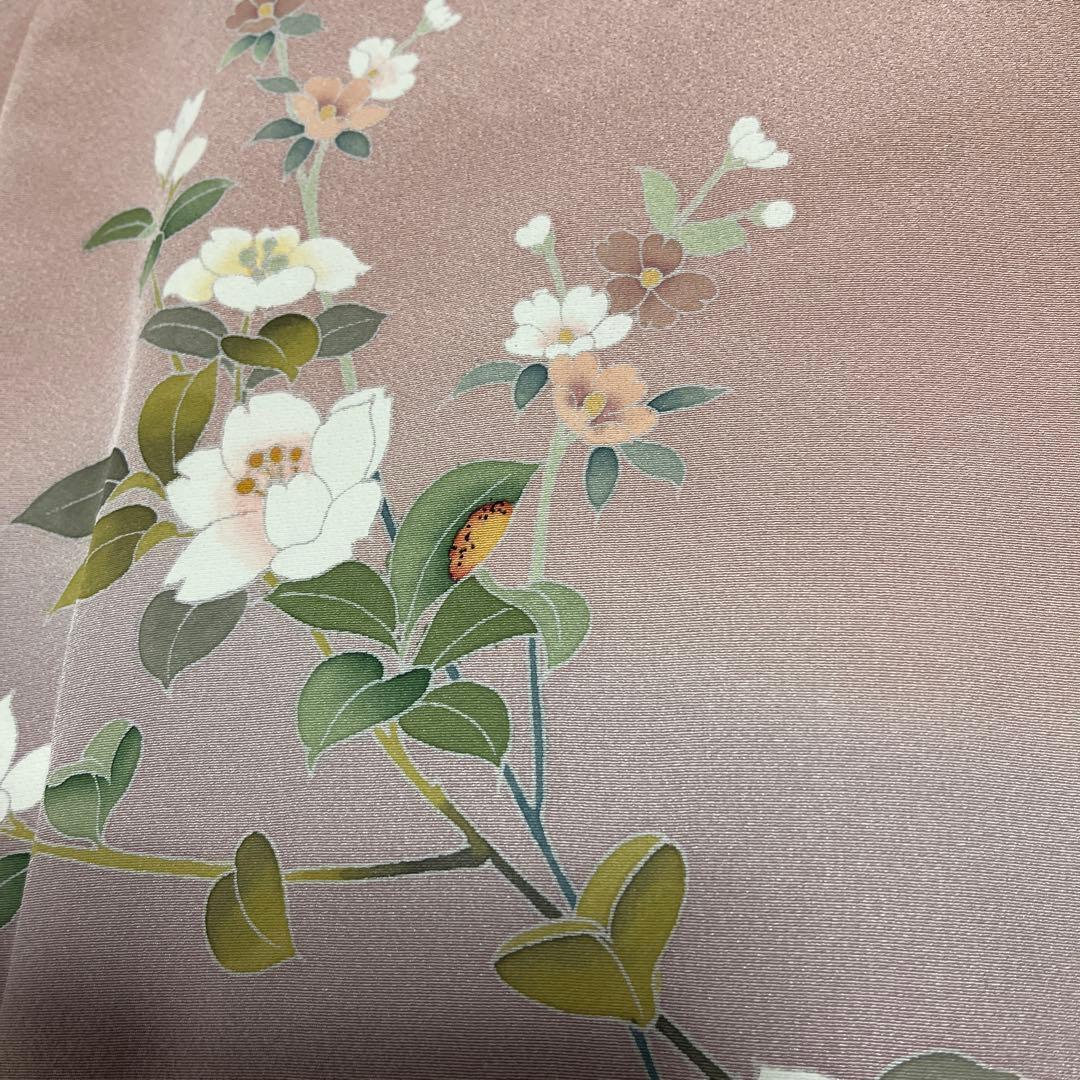 加賀友禅訪問着 ピンク 花柄