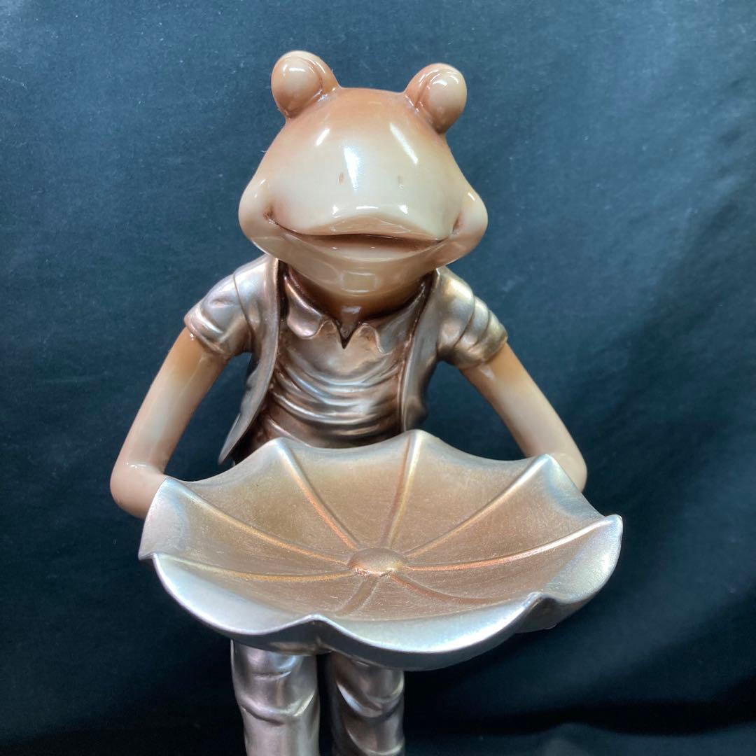 【美品】ペアカエル 置物 小物置き インテリア飾り 樹脂製