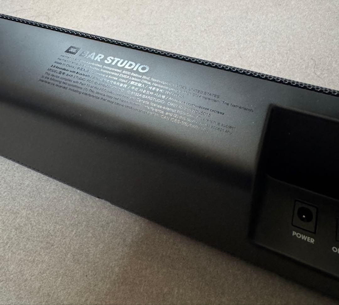 【動作確認済み】JBL BAR STUDIO サウンドバー