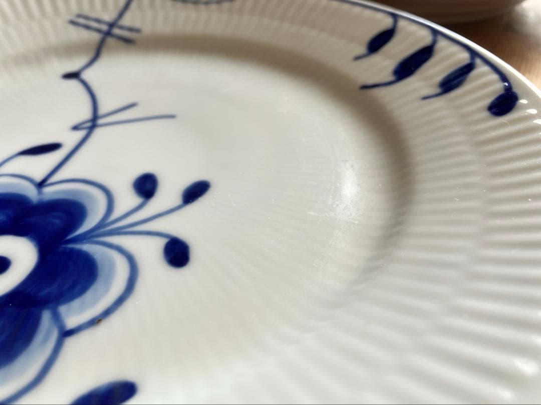 ロイヤルコペンハーゲン　ブルーフルーテッドメガ　19デザートプレート×5