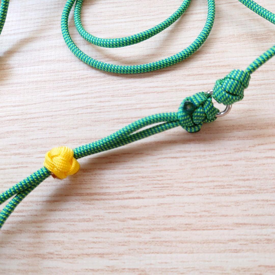 パラコードリード＆首輪　一体型　ハーフチョーク　ひまわり　№058