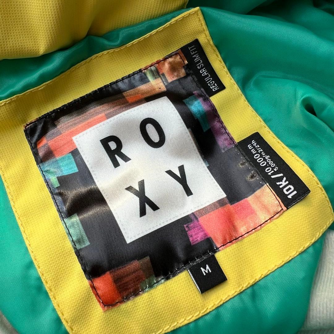 【ROXY】ロキシー　M　スノボ　スキー　ウェア　上下　セット　ピンク　イエロー