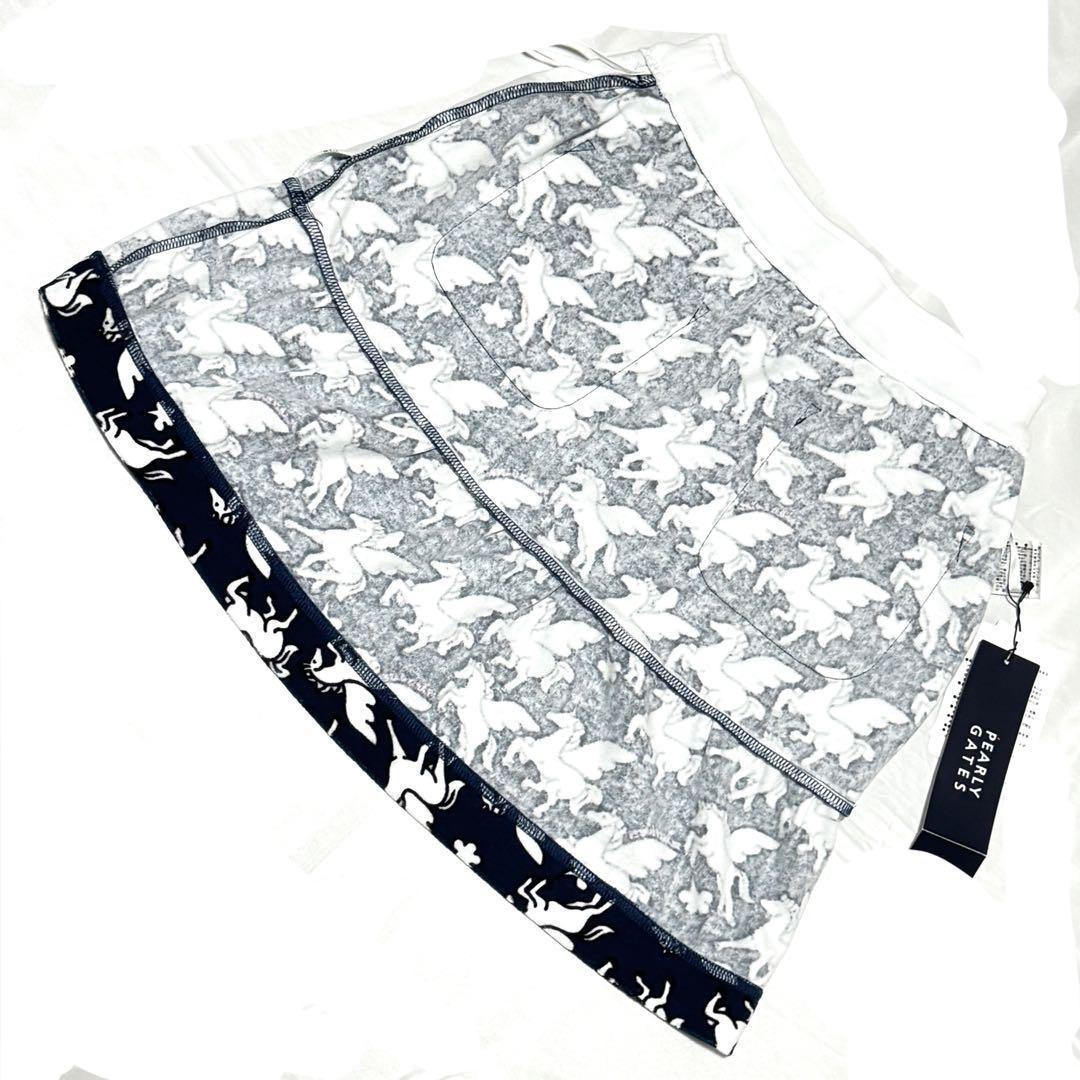 新品タグ付 パーリーゲイツ ユニコーン柄スカート ネイビー　定価27,500円