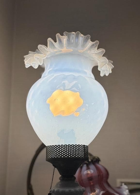 ⑧　希少　ムラーノガラス　ランプシェード　美しい繊細な光