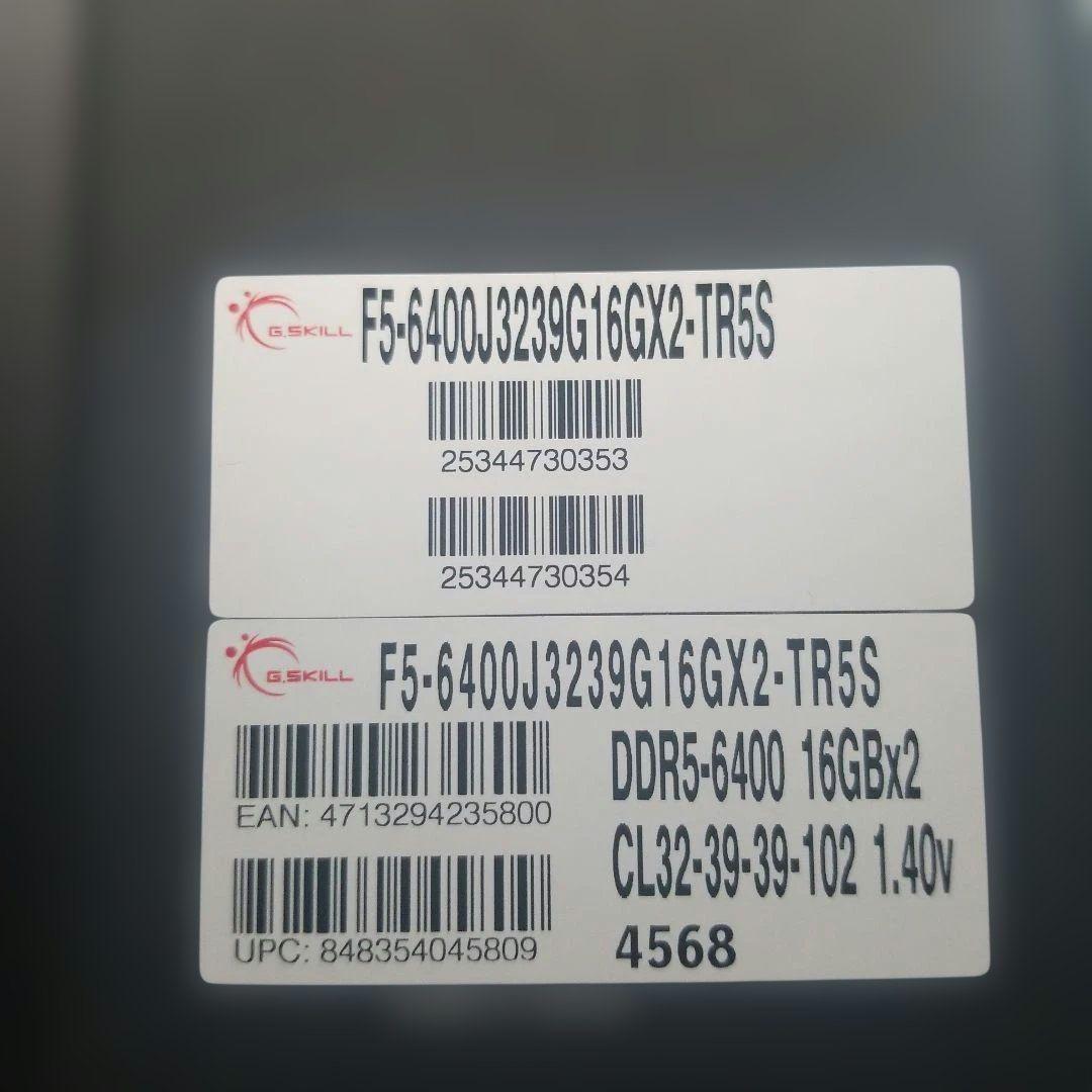 G.Skill　DDR5-6400 2GB(16GBx2枚)