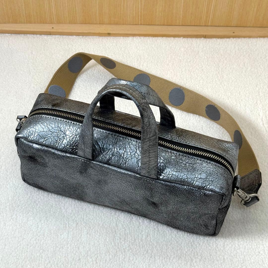 DEUX MILLE シープレザー　2way ショルダーバッグ　ドット柄　美品