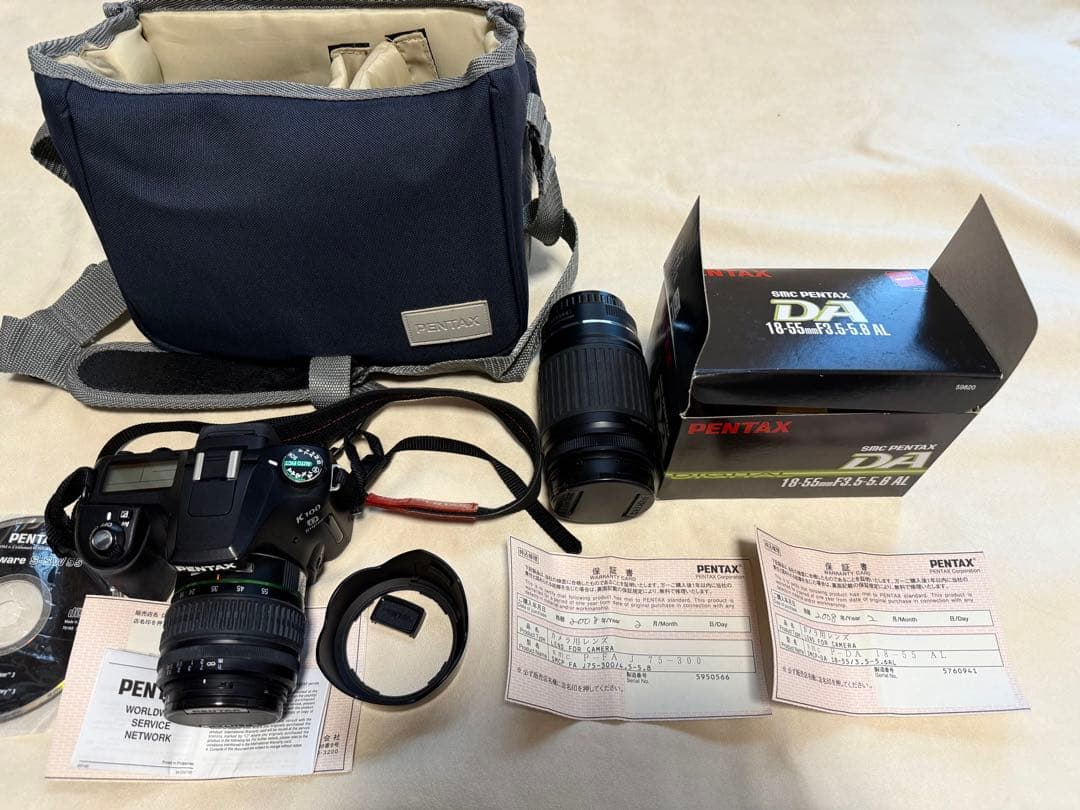 【PENTAX】一眼レフカメラK100D Super /レンズ2本+付属品セット