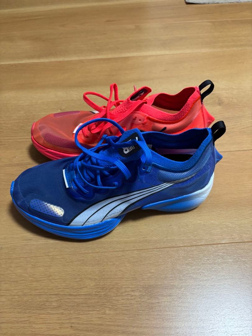 puma fast-r ニトロエリート 25.5 ブルー レッド ニトロ