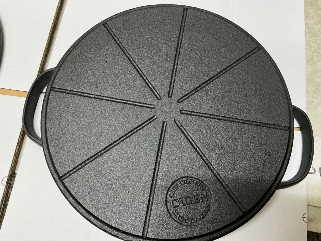 (新品未使用)OIGEN 南部鉄器 クックトップ 丸浅型 24cm 及源