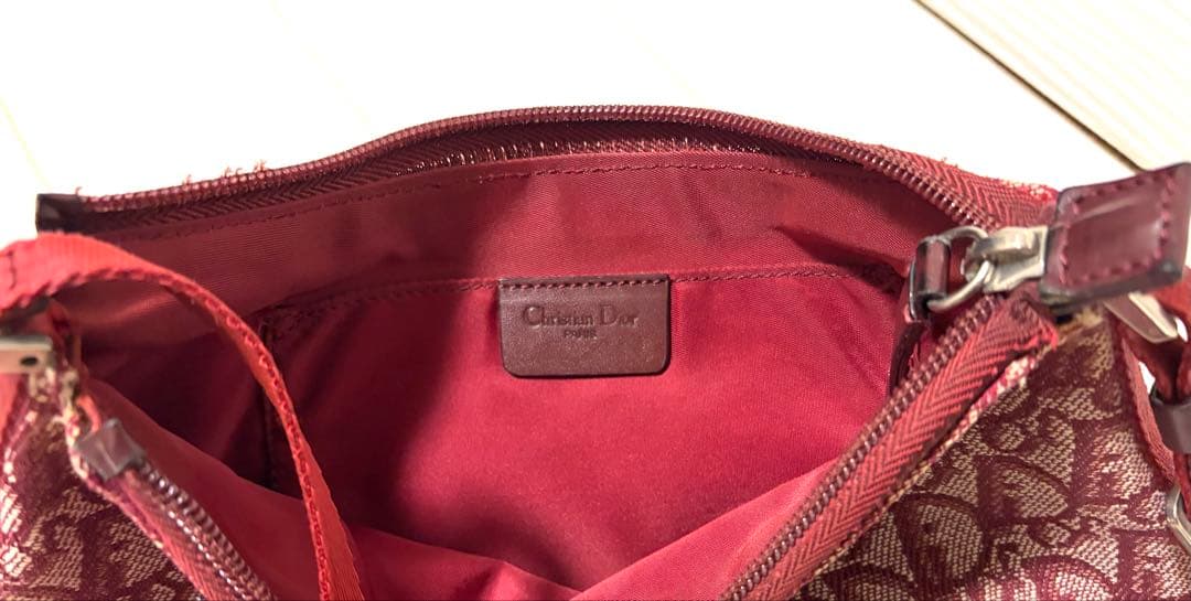 美品/クリスチャンディオール　アクセサリーポーチ　トロッター　キャンバス　レザー