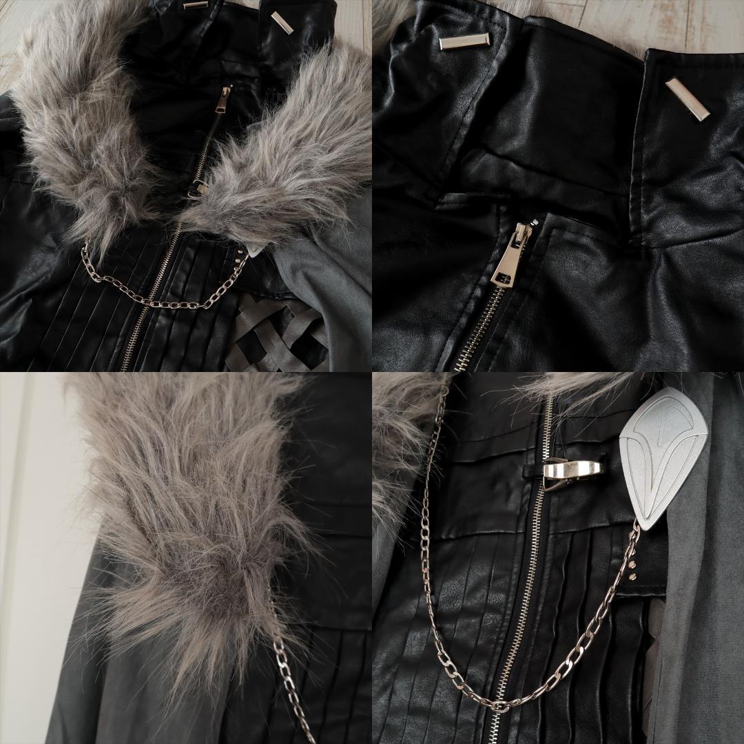 【難あり】　アークナイツ　シルバーアッシュ　衣装＋鳥（テンジン）＋ウィッグ　Ｍ