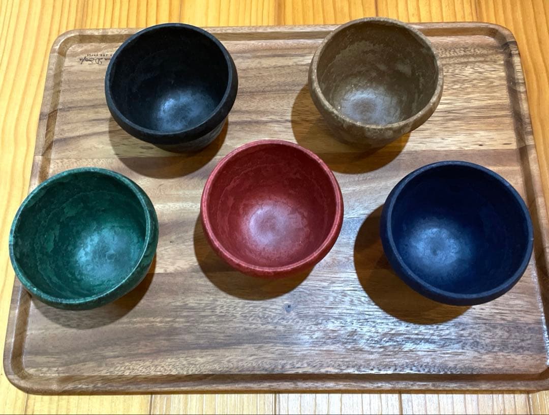 KUPILKA カップ5個セット 赤 緑 青 オレンジ 茶色