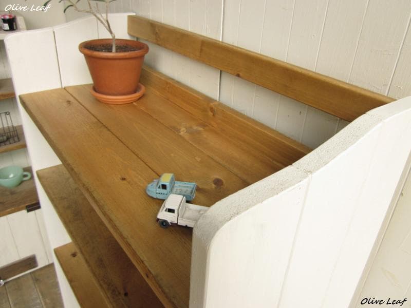 サイズ、デザインオーダー可！●４段ローラック●無垢材シャビーブラウン●受注製作