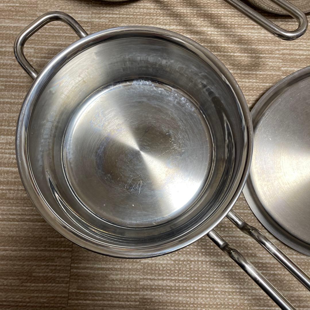 geo PRODUCT 蓋付き 片手鍋 ３点セット 14cm/16cm/18cm