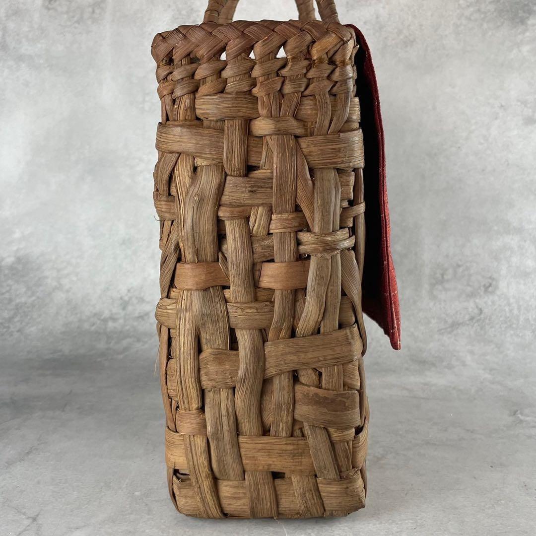 山葡萄かごバッグ 和装バッグ 専用豚毛ブラシ付き