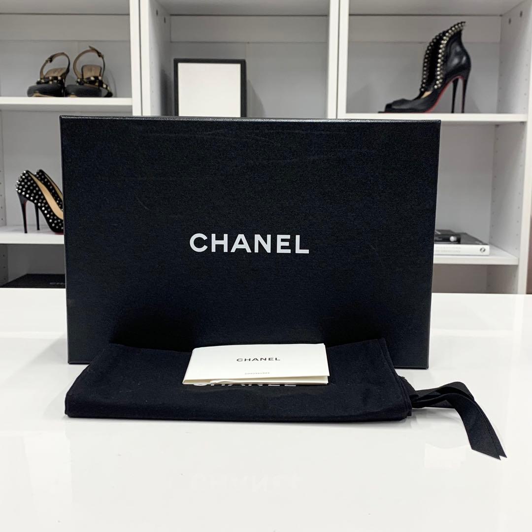 シャネル パテント ココマーク サンダル ブラック