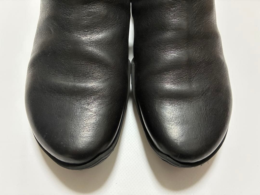 trippen ブラックレザーショートブーツ
