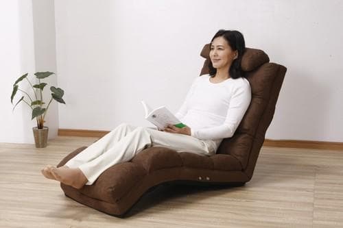 要在庫確認NEWふかふかリラックスチェアDX 肘なしブラウン座椅子リクライニング