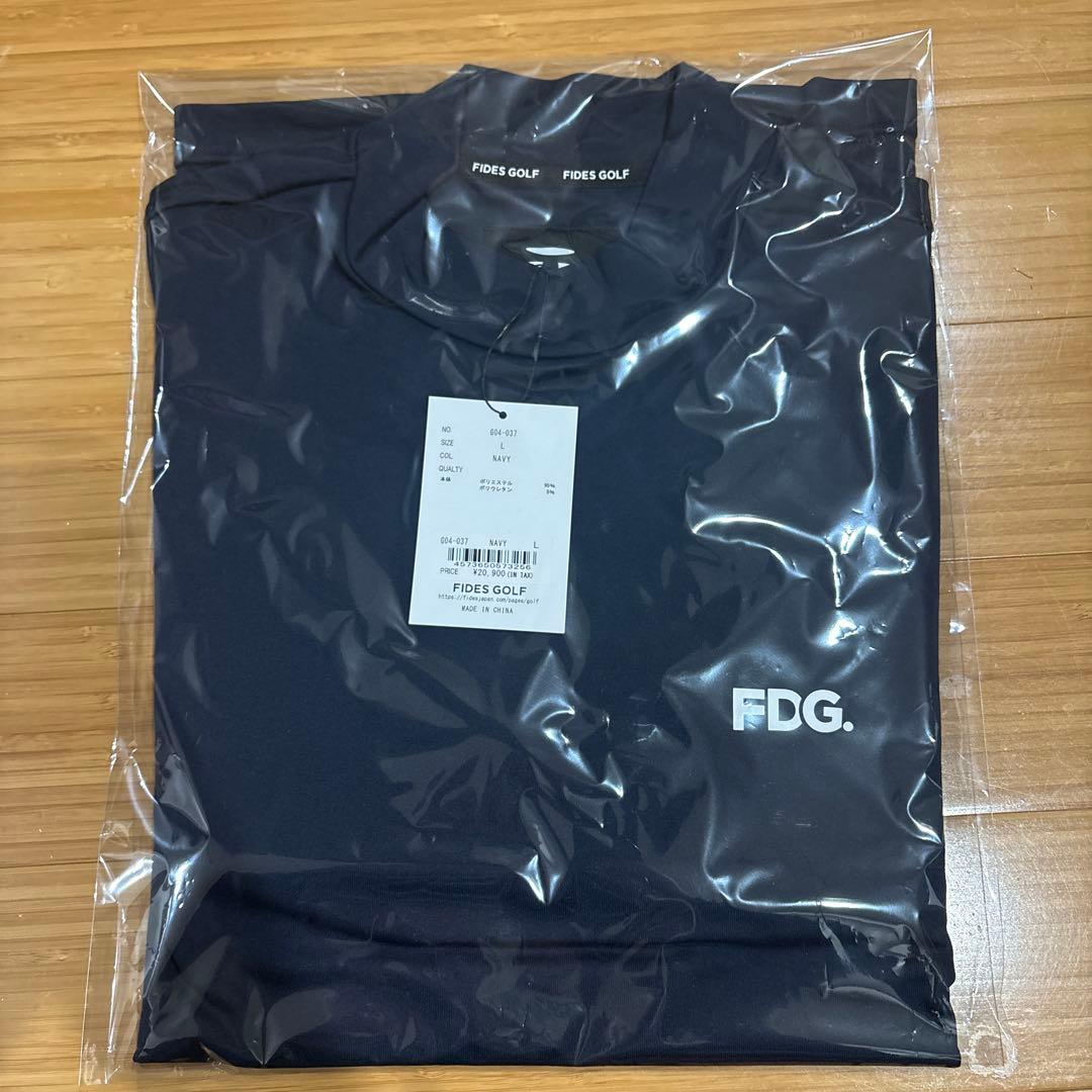 FIDES GOLF BACK LOGO MOCK NECK L/S サイズ　L